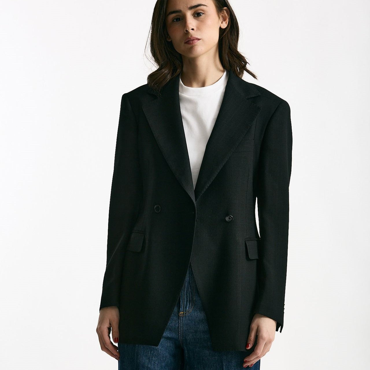 Blazer doppiopetto nero women Tagliatore - 8