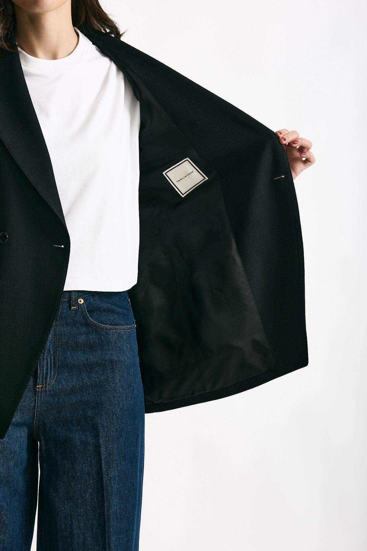 Blazer doppiopetto nero women Tagliatore - 6