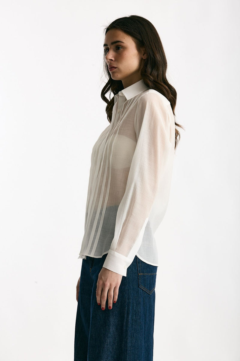 Camicia in lyocell bianco women Tagliatore - 2
