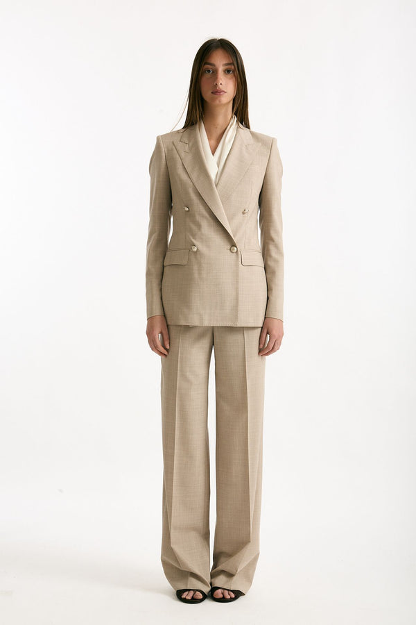 Tailleur doppiopetto T-ROS1 beige women Tagliatore