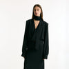Camicia crop scollo incrociato nero women Federica tosi - 6