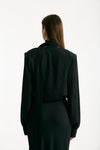 Camicia crop scollo incrociato nero women Federica tosi - 3