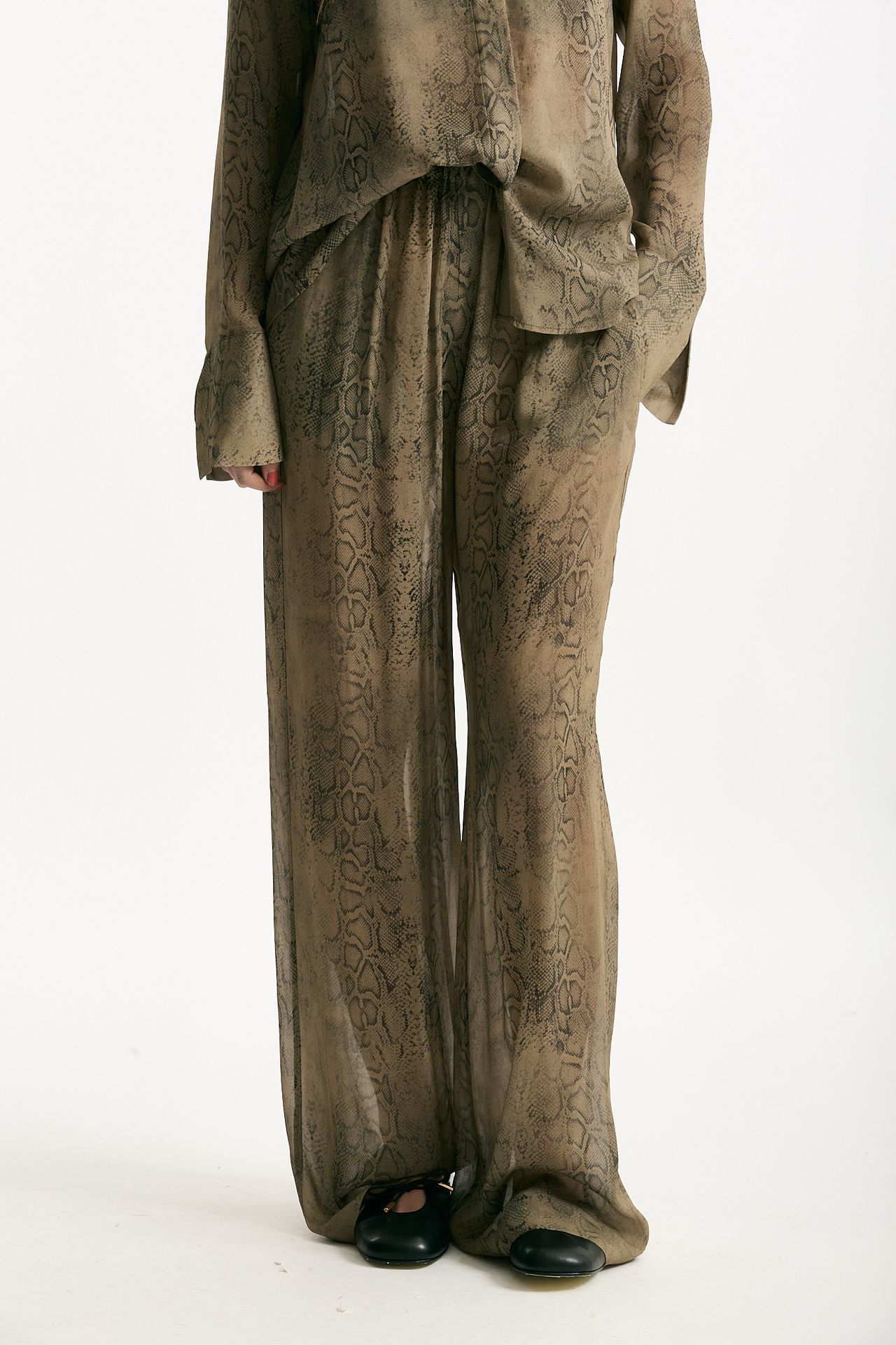 Pantalone vita alta stampato verde women Federica tosi - 1