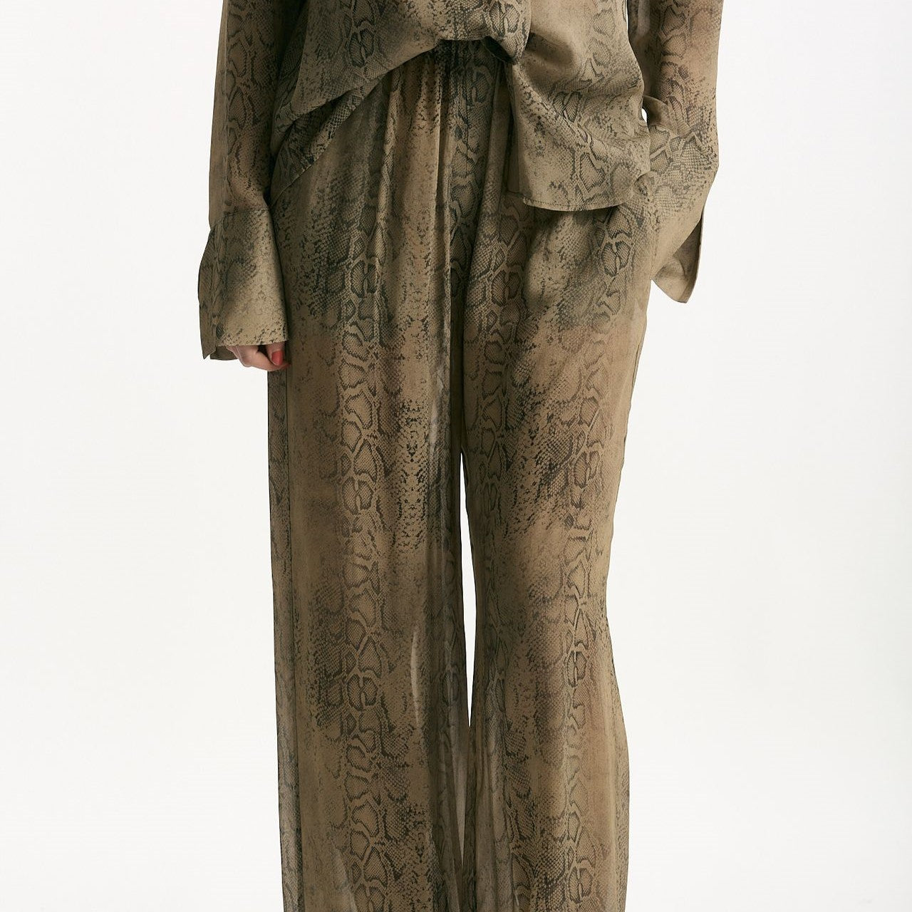 Pantalone vita alta stampato verde women Federica tosi - 7