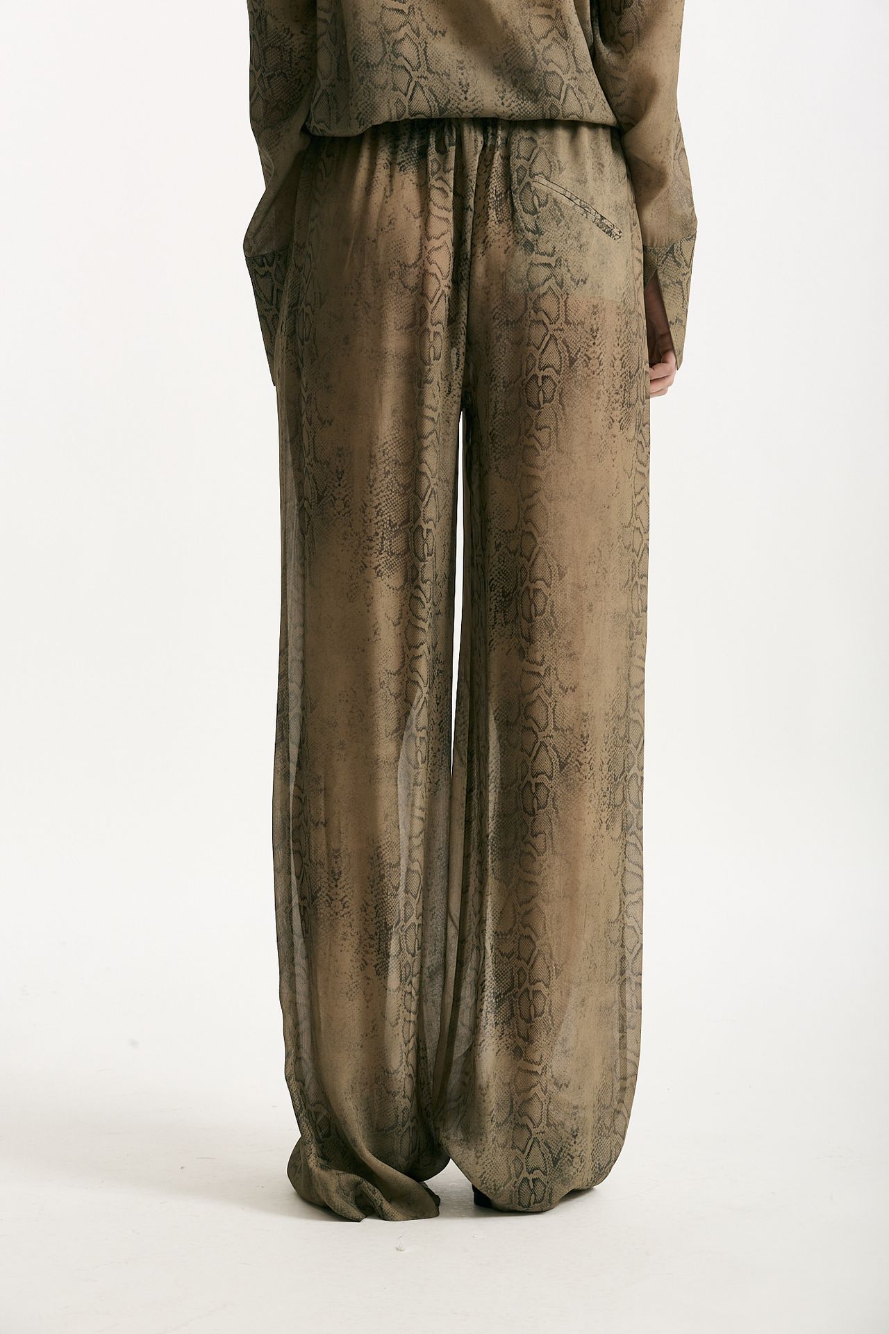 Pantalone vita alta stampato verde women Federica tosi - 3