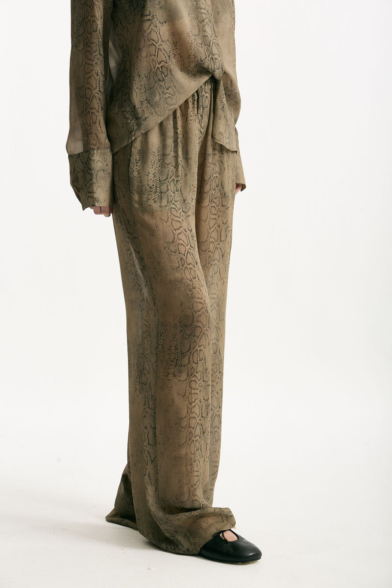 Pantalone vita alta stampato verde women Federica tosi - 4