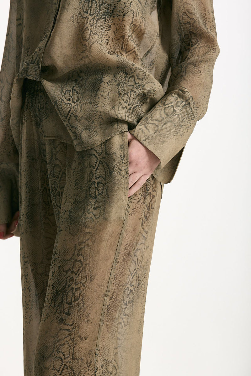 Pantalone vita alta stampato verde women Federica tosi - 6