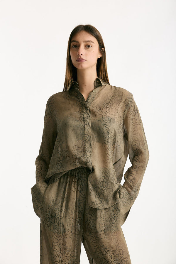 Camicia stampata pitone grigio women Federica tosi