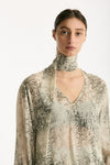 Camicia stampata pitone beige grigio women Federica tosi - 5