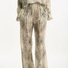Pantalone vita alta stampato beige grigio women Federica tosi - 5