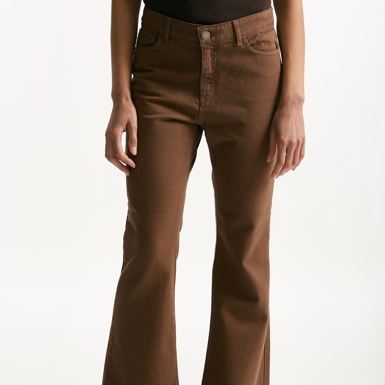 Jeans trombetta marrone chiaro women Federica tosi - 7