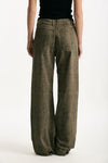 Jeans vita alta stampato verde nero women Federica tosi - 3