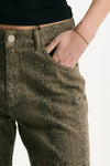 Jeans vita alta stampato verde nero women Federica tosi - 4