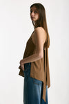 Top in misto seta cammello women Federica tosi - 3
