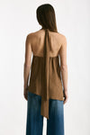 Top in misto seta cammello women Federica tosi - 4
