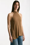 Top in misto seta cammello women Federica tosi - 1