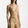Crop top cammello scollato women Federica tosi - 5