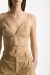 Crop top cammello scollato women Federica tosi - 4
