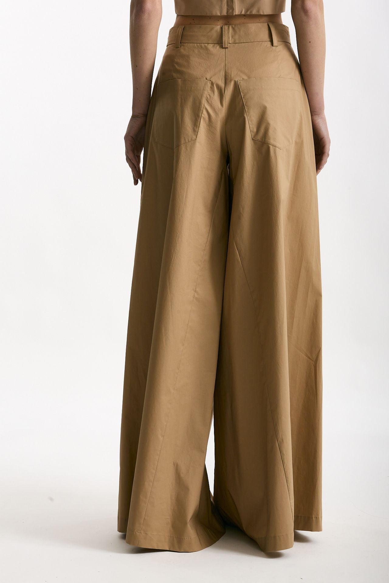 Pantalone vita alta ampio cammello women Federica tosi - 3