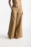 Pantalone vita alta ampio cammello women Federica tosi - 4