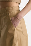 Pantalone vita alta ampio cammello women Federica tosi - 5
