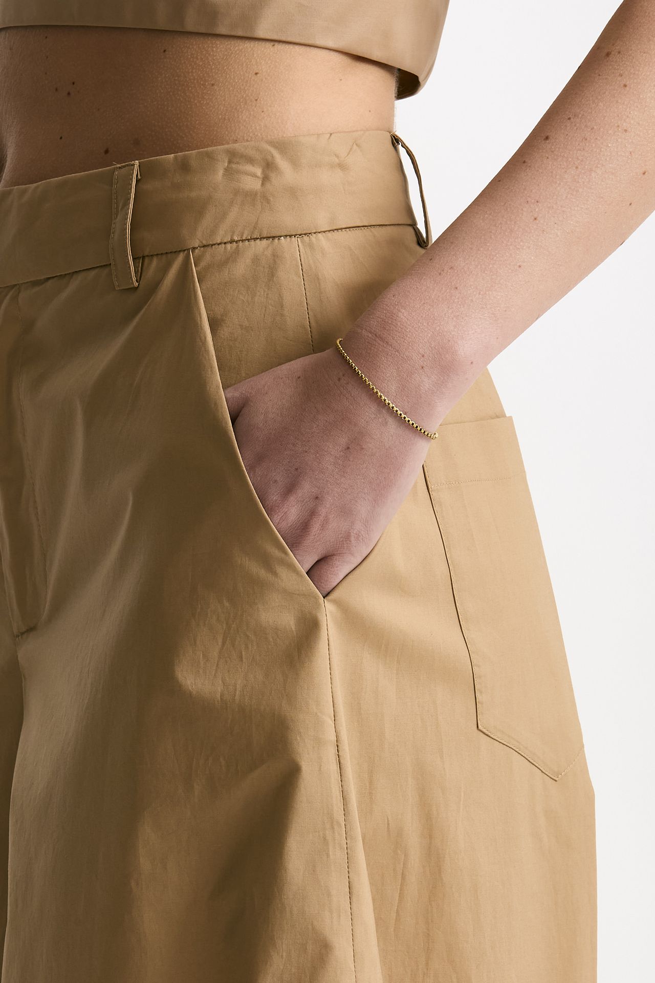 Pantalone vita alta ampio cammello women Federica tosi - 5