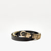 Cintura SUEDE RING BELT GOLD in pelle nero women Federica tosi - 3