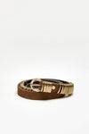 Cintura SUEDE RING BELT GOLD in pelle beige women Federica tosi - 1