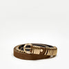 Cintura SUEDE RING BELT GOLD in pelle beige women Federica tosi - 3