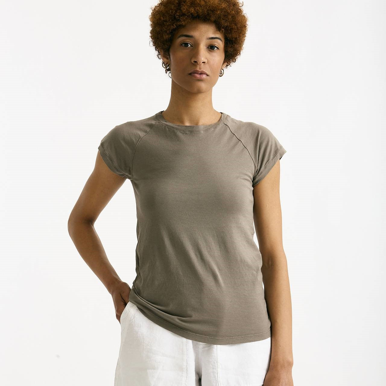 T-shirt in cotone taupe women Transit par such - 6
