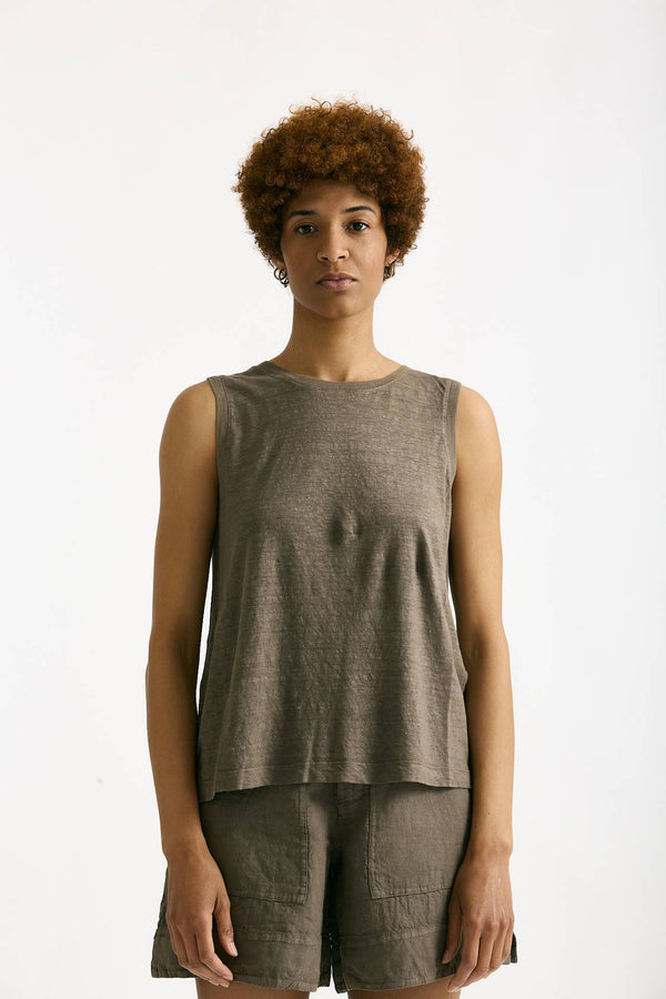 Top doppio tessuto taupe women Transit par such
