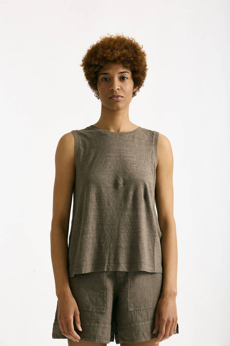 Top doppio tessuto taupe women Transit par such - 1