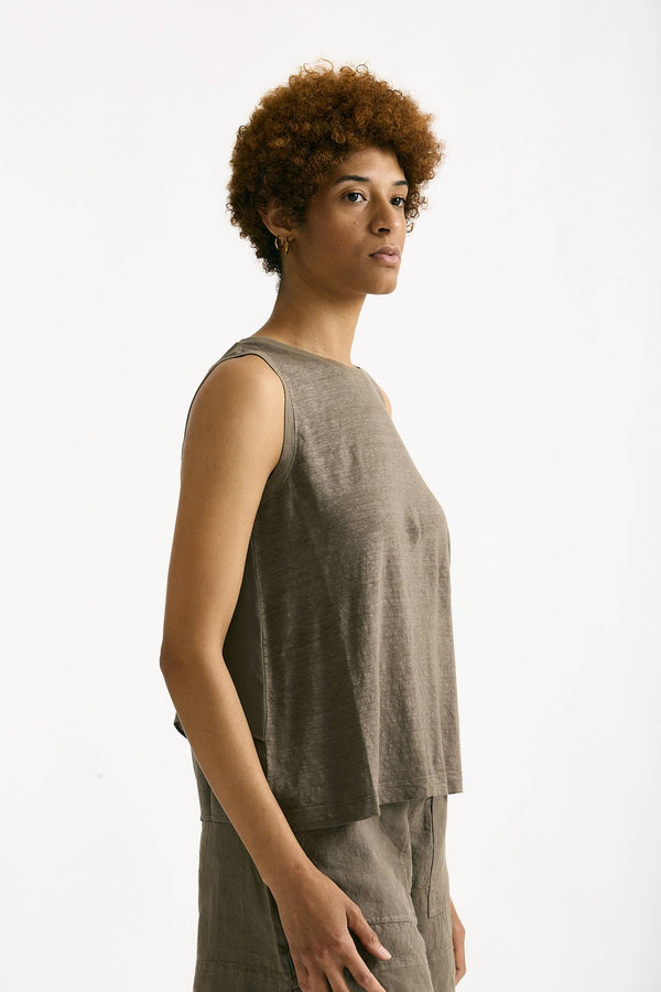 Top doppio tessuto taupe women Transit par such
