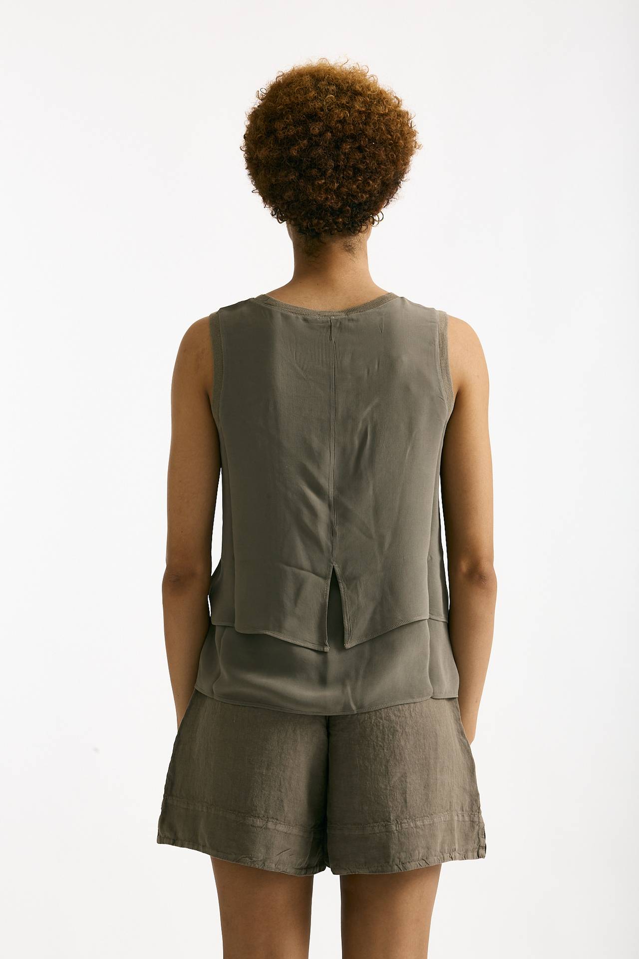 Top doppio tessuto taupe women Transit par such - 3