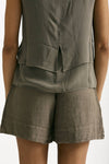 Top doppio tessuto taupe women Transit par such - 4