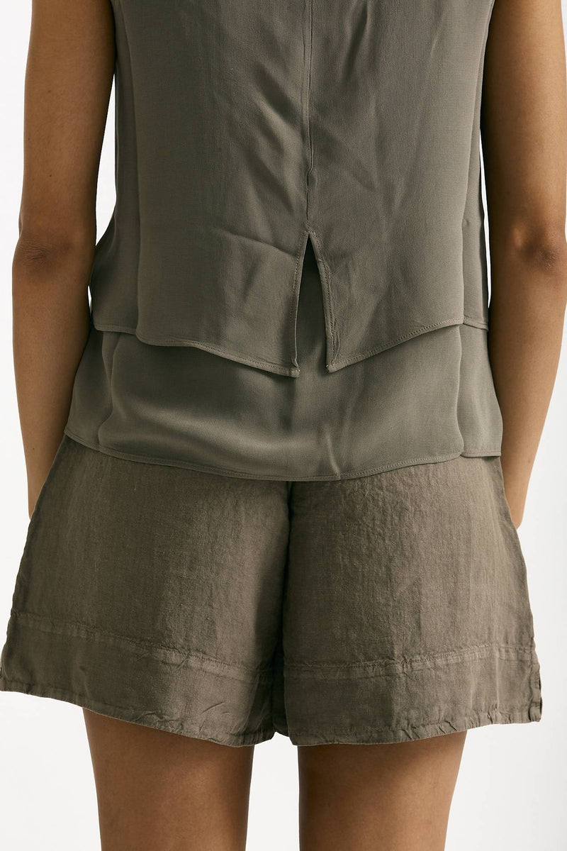 Top doppio tessuto taupe women Transit par such - 4