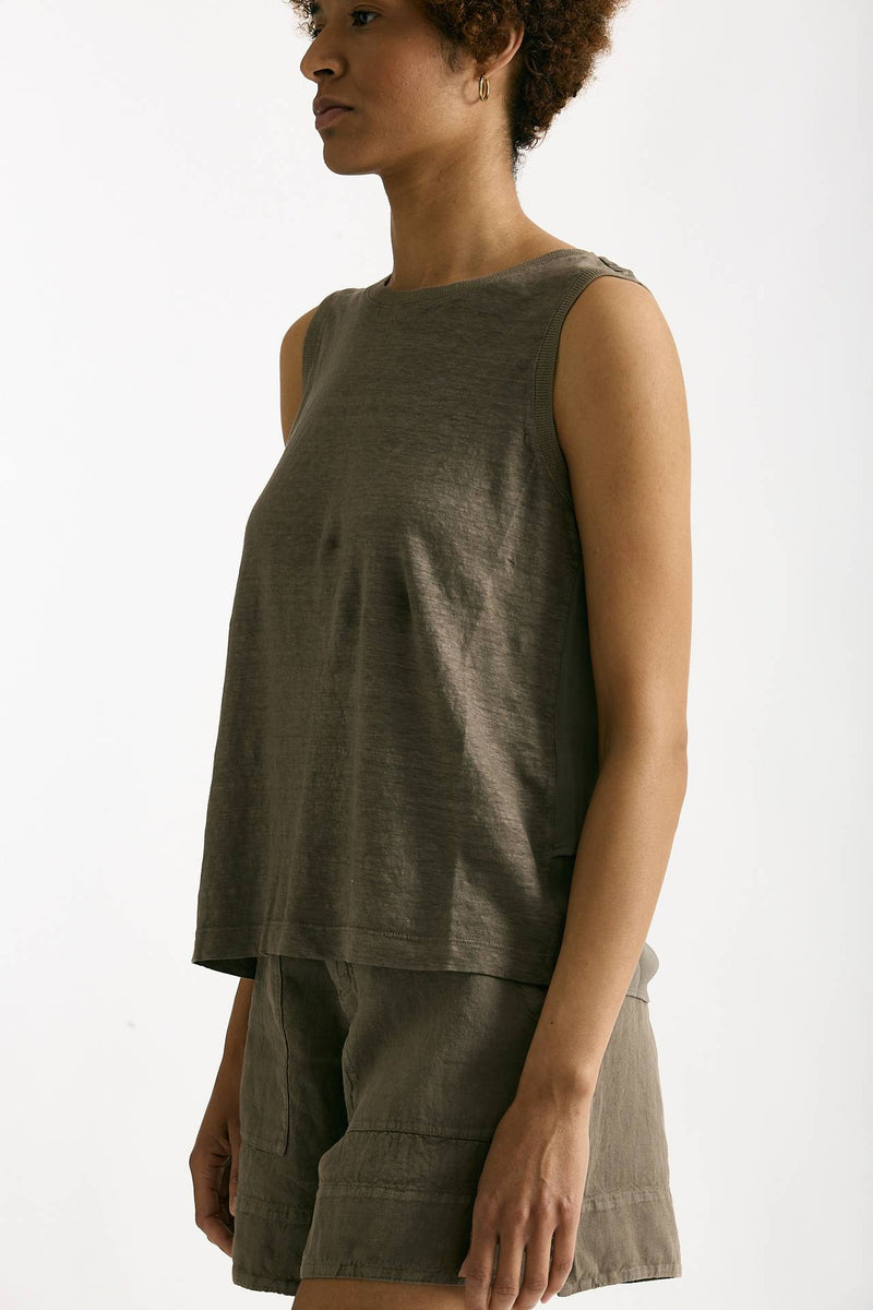 Top doppio tessuto taupe women Transit par such - 5