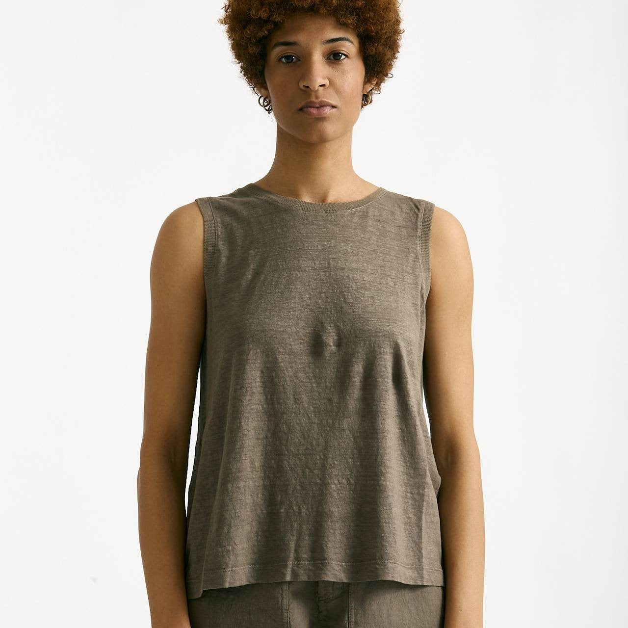 Top doppio tessuto taupe women Transit par such - 6
