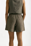Bermuda in lino taupe women Transit par such - 3