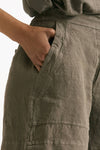 Bermuda in lino taupe women Transit par such - 5