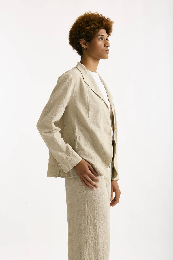 Blazer in cotone e viscosa sabbia women Transit par such