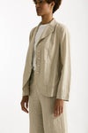 Blazer in cotone e viscosa sabbia women Transit par such - 3