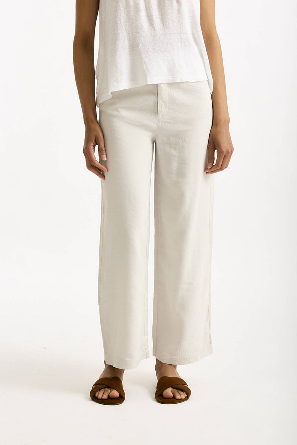 Pantalone ampio in lino cemento chiaro women Transit par such