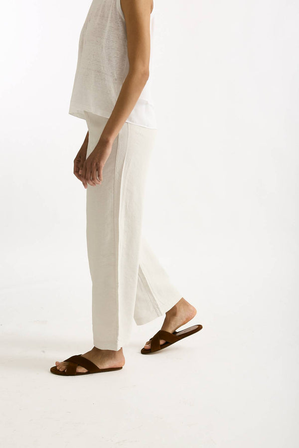 Pantalone ampio in lino cemento chiaro women Transit par such