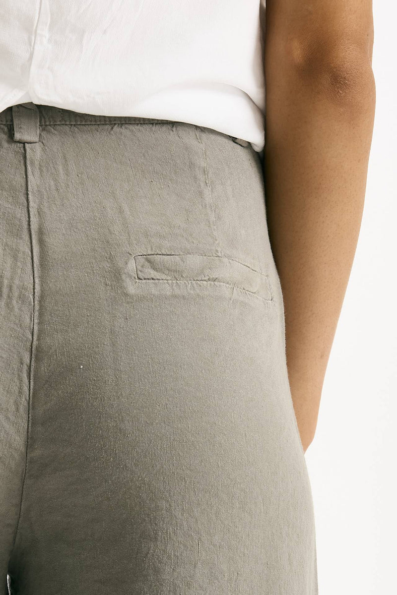 Pantalone ampio in lino taupe women Transit par such - 5
