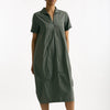 Abito over in cotone verde women Transit par such - 6