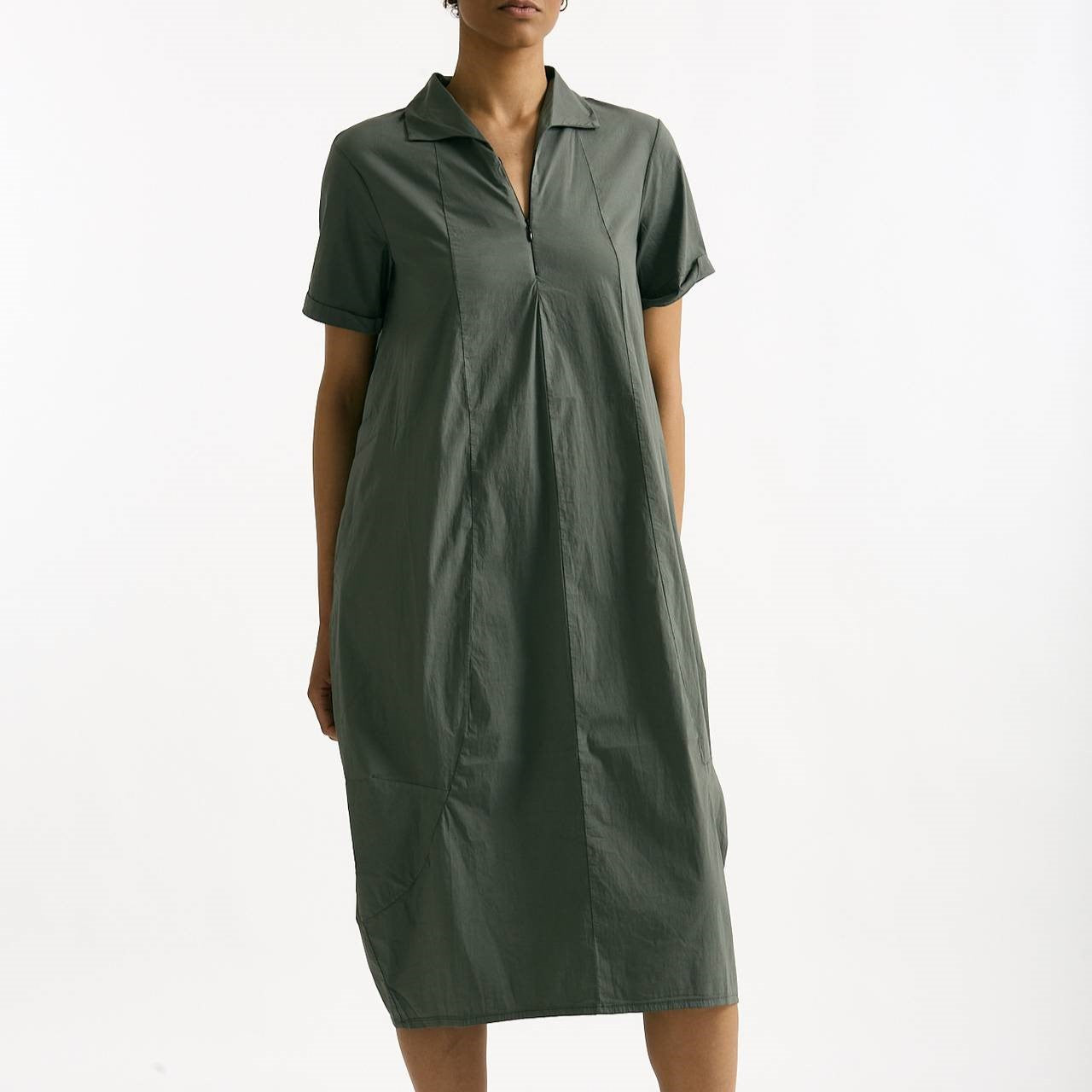 Abito over in cotone verde women Transit par such - 6