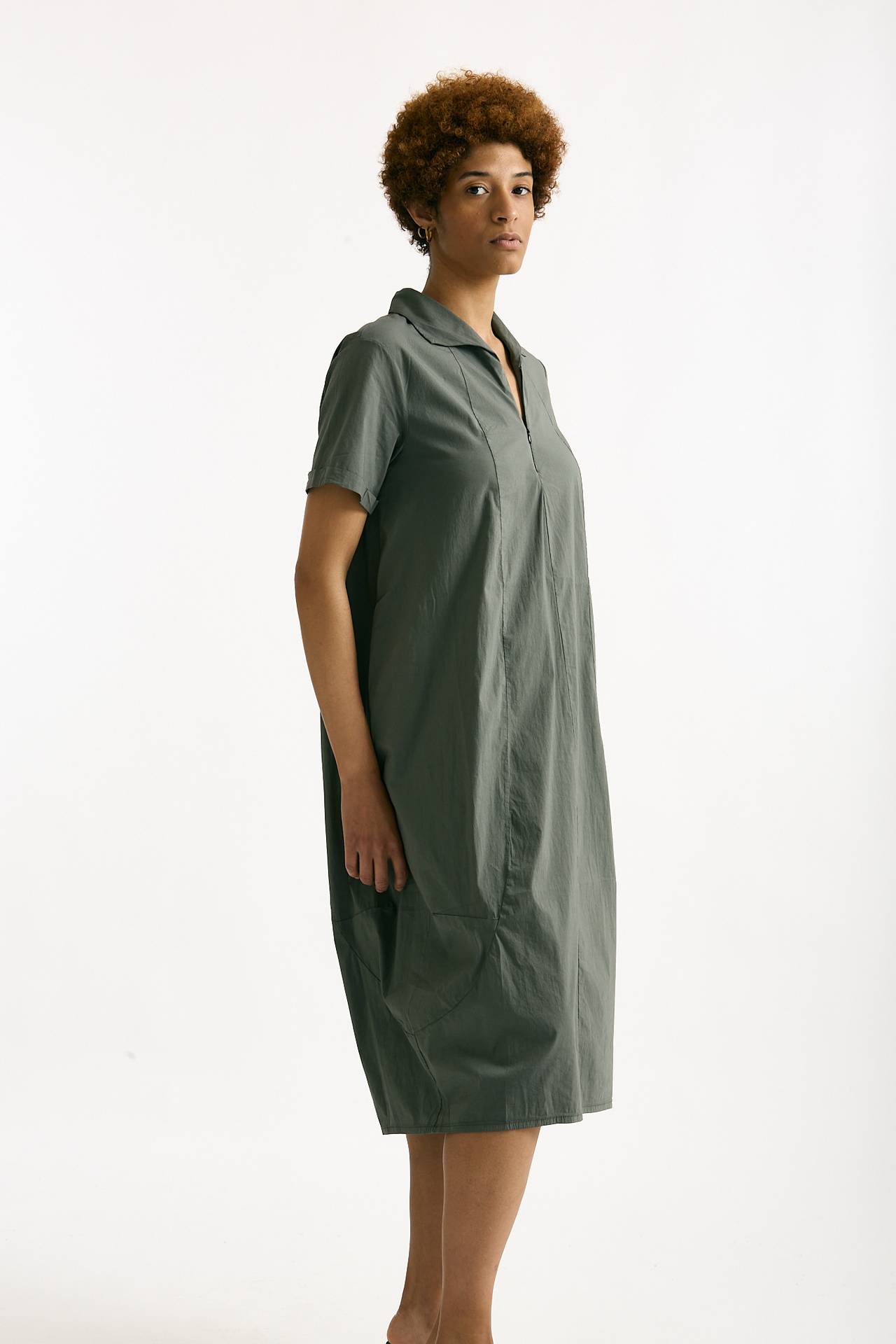 Abito over in cotone verde women Transit par such - 2