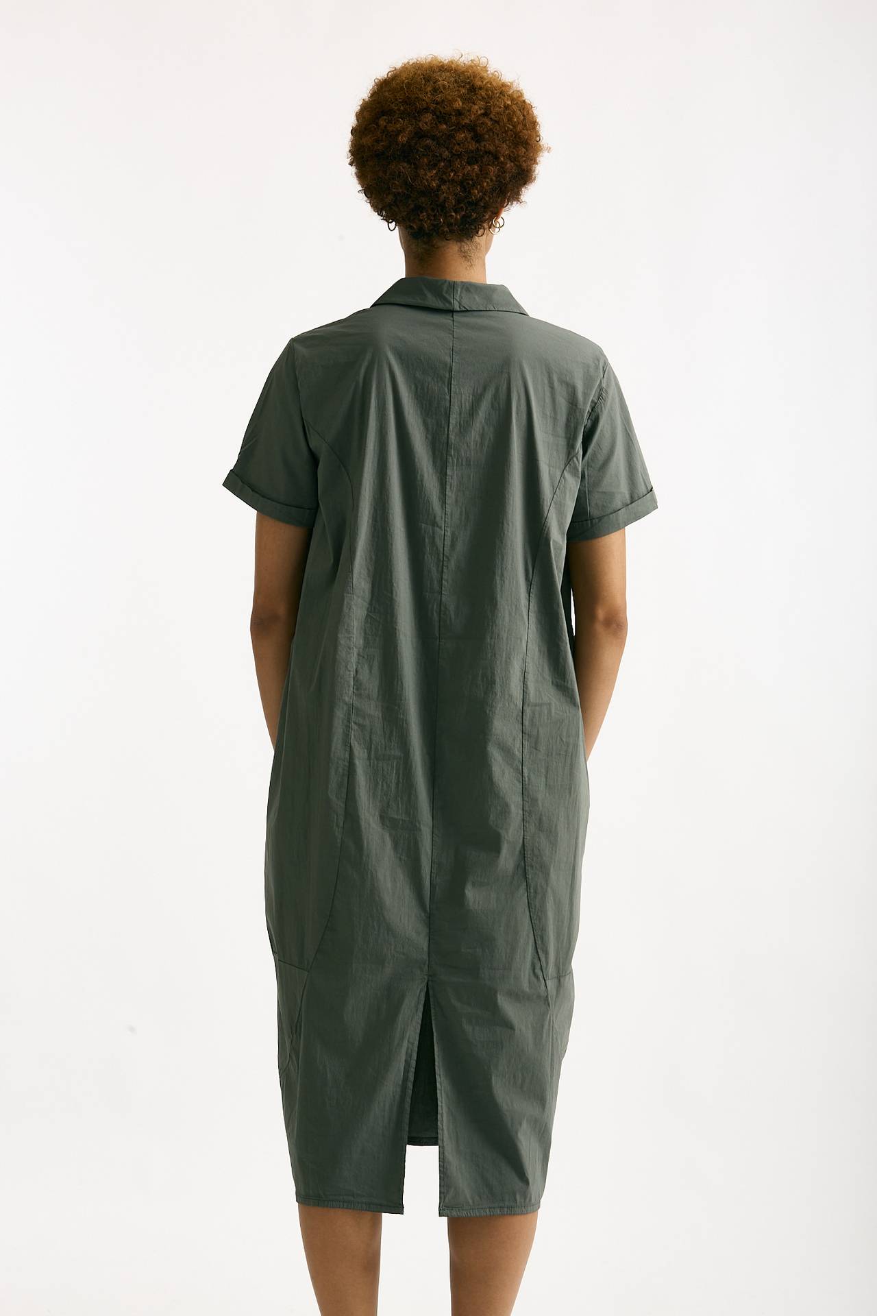 Abito over in cotone verde women Transit par such - 3