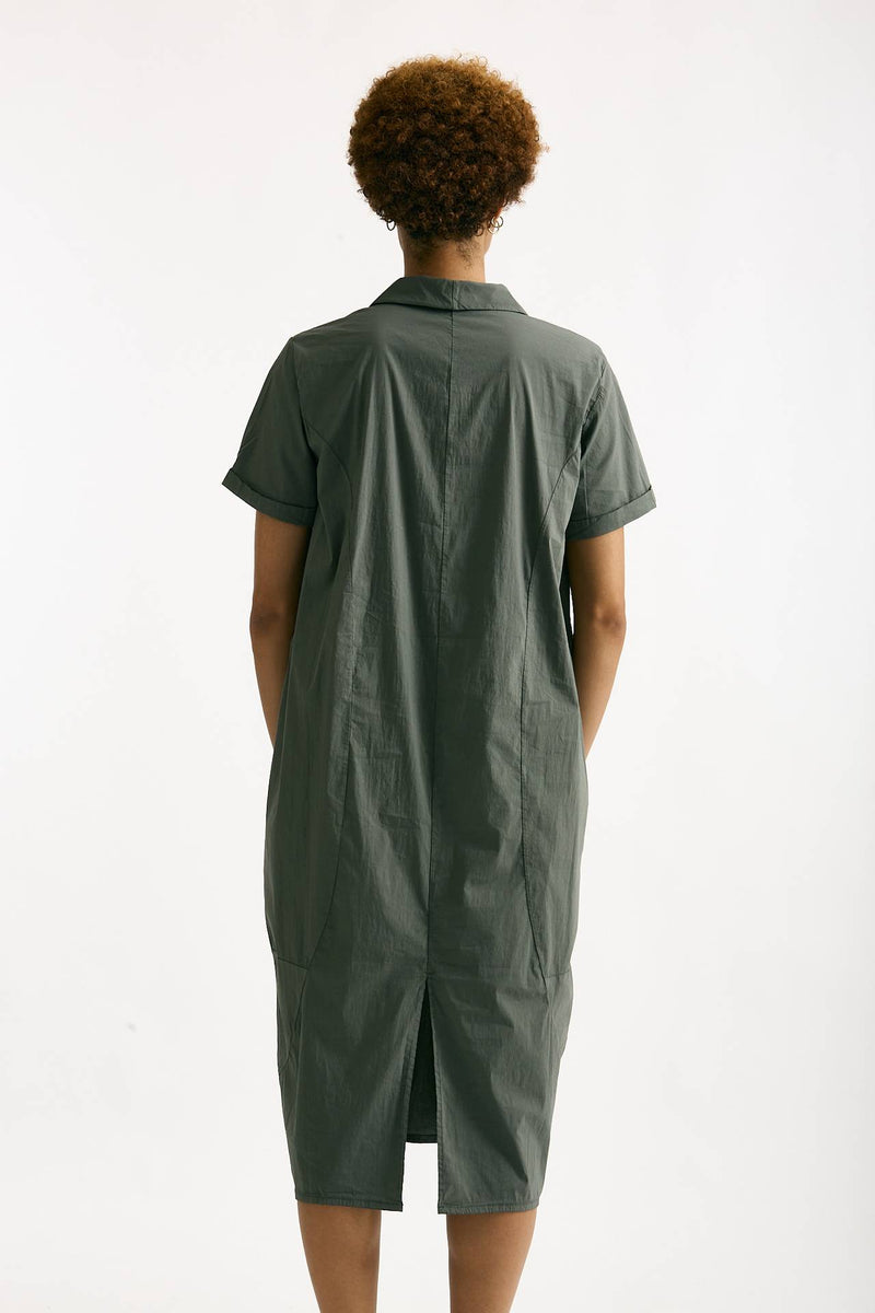 Abito over in cotone verde women Transit par such - 3